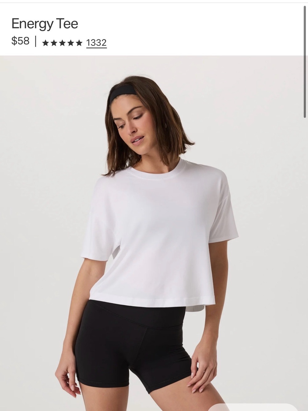 Vuori White Energy Tee